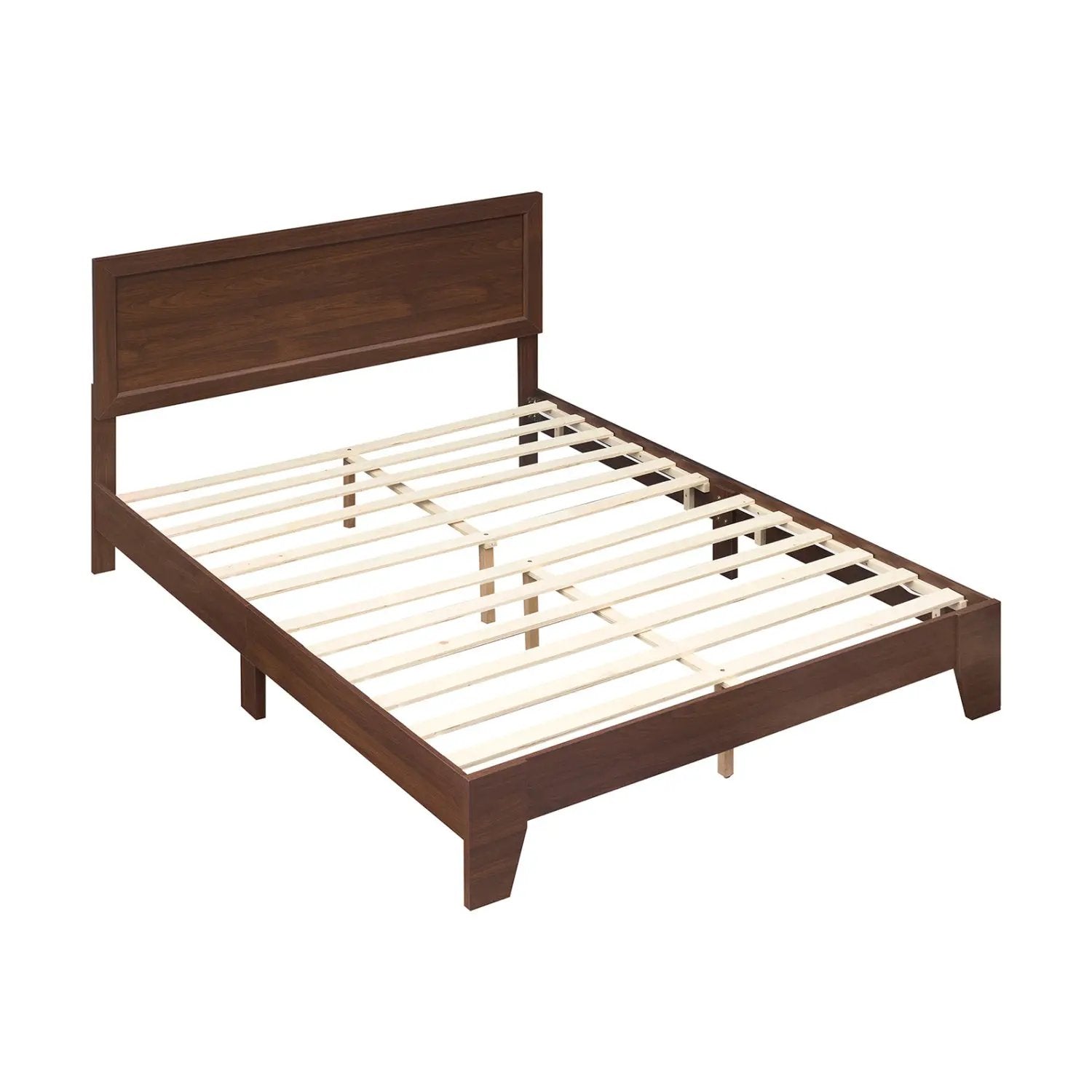Queen Size Platform Bed Frame with Headboard - White by DirectDeals