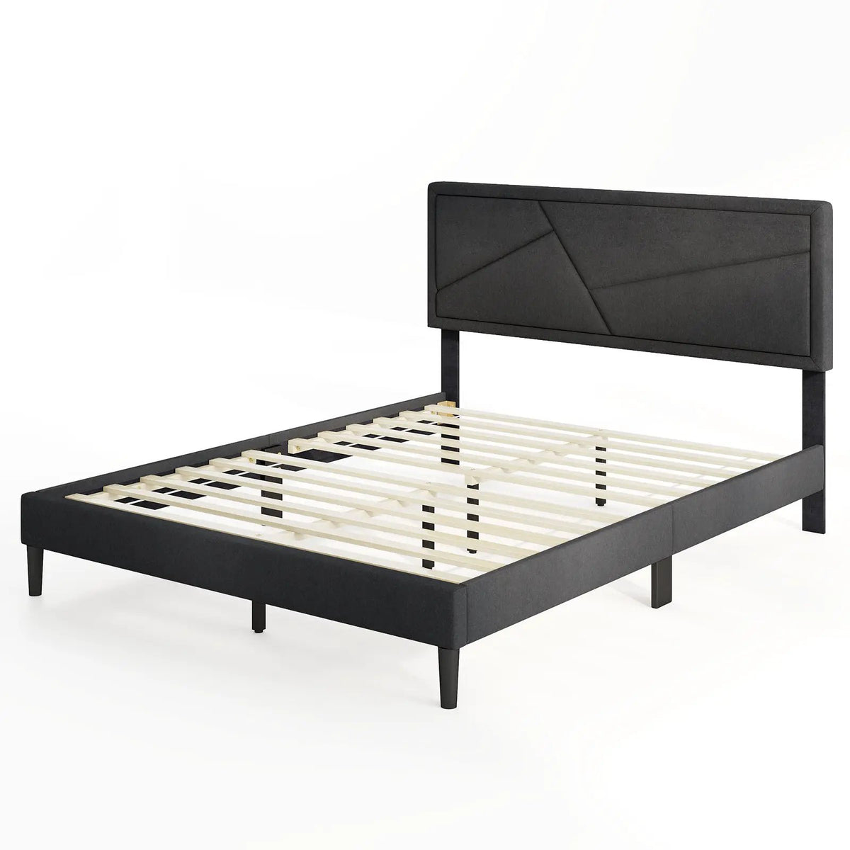 Twin/Full/Queen Size Upholstered Platform Bed Frame with High Headboard by DirectDeals
