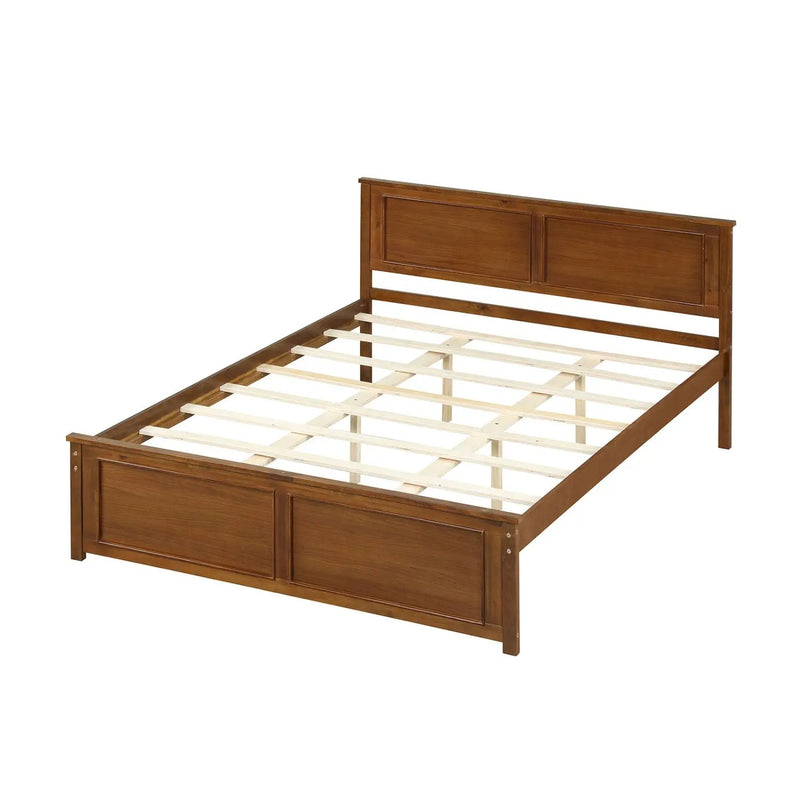 Twin Size Wooden Platform Bed Frame with Headboard by DirectDeals