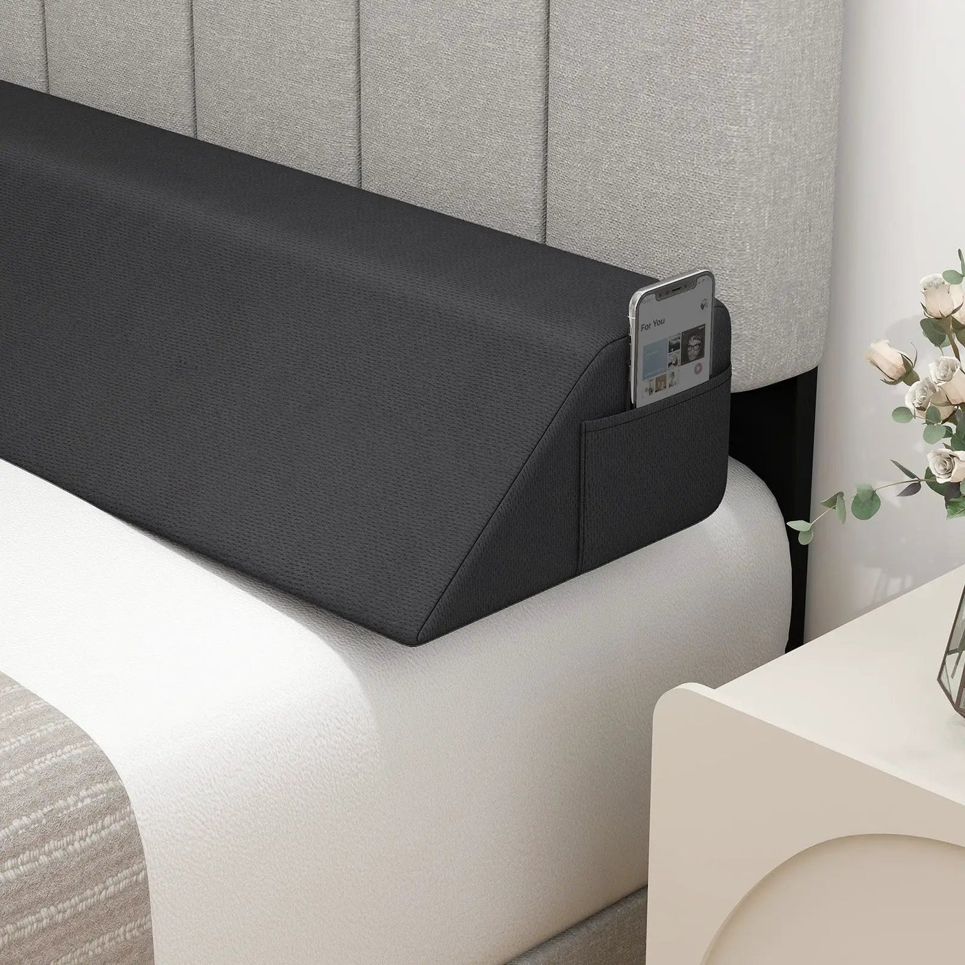 Bed Wedge Pillow with Storage Bag by DirectDeals