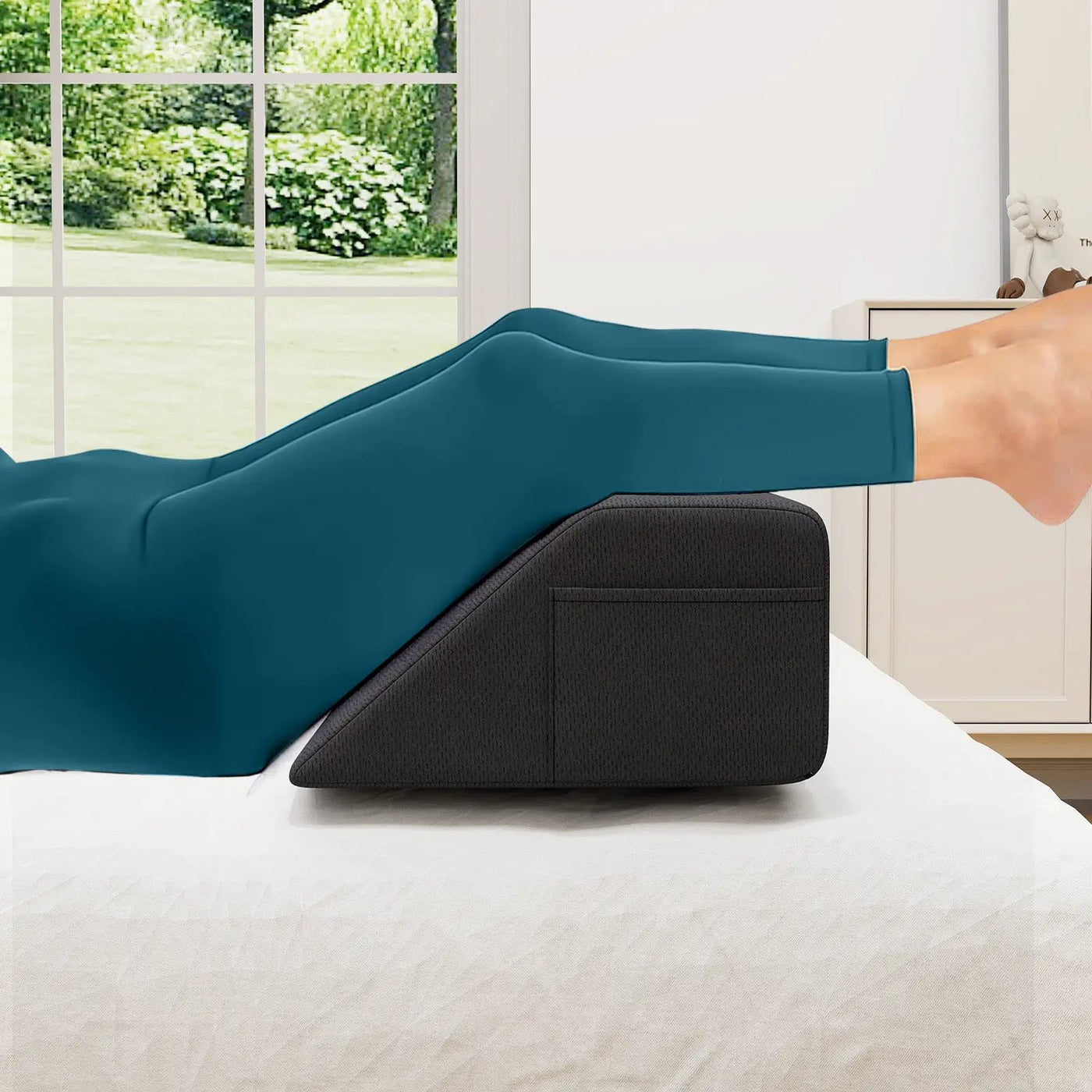 Bed Wedge Pillow with Storage Bag by DirectDeals