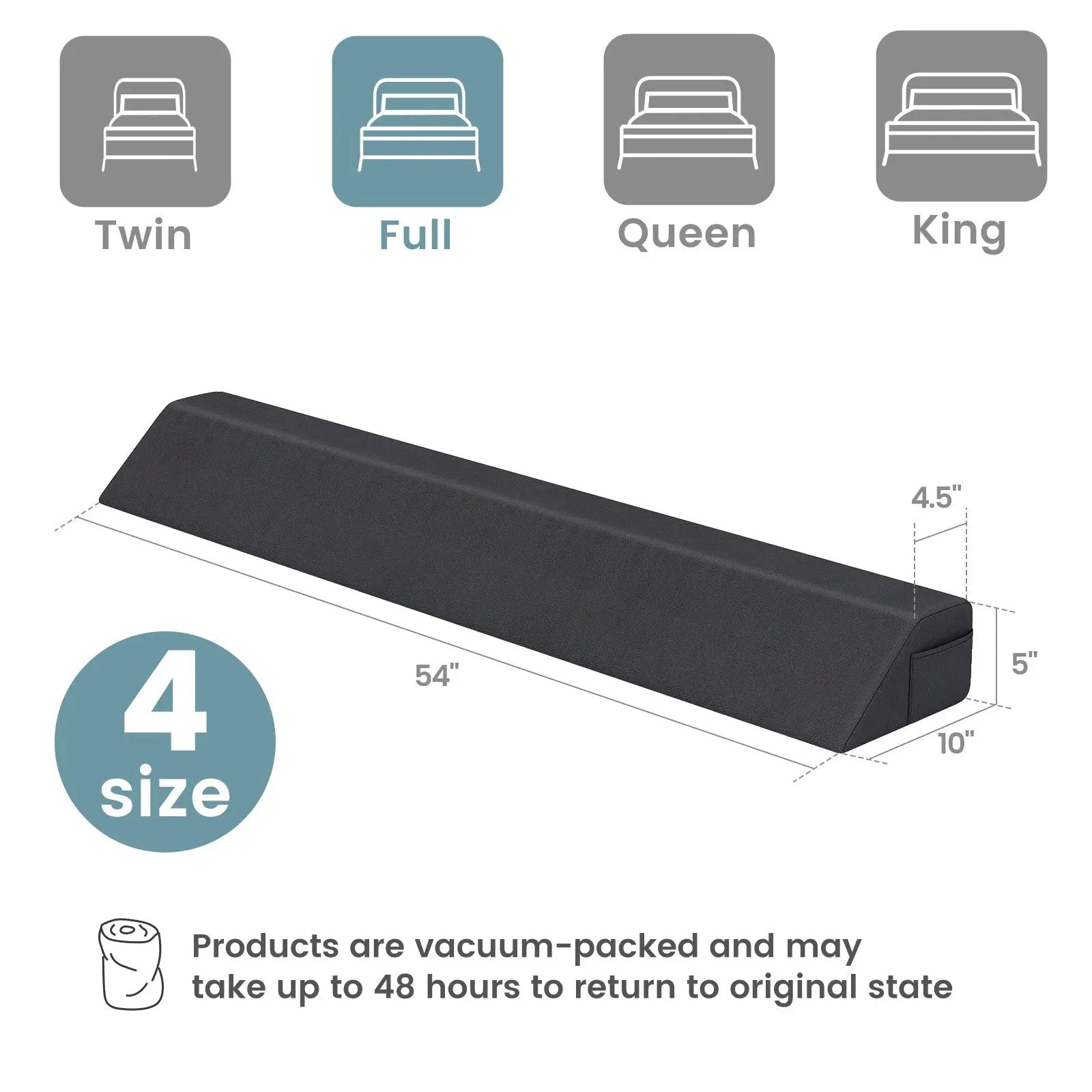 Bed Wedge Pillow with Storage Bag by DirectDeals
