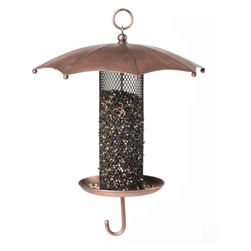 Copper Umbrella Bird Feeder with Mesh Tube Revivor - 3.5 lbs. Seed Capacity by HomePacific