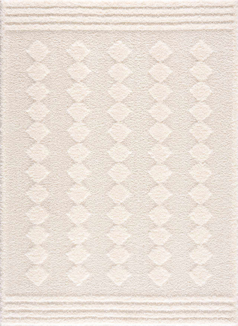 Hija Cream High-Low Area Rug - Clearance by Boutique Rugs