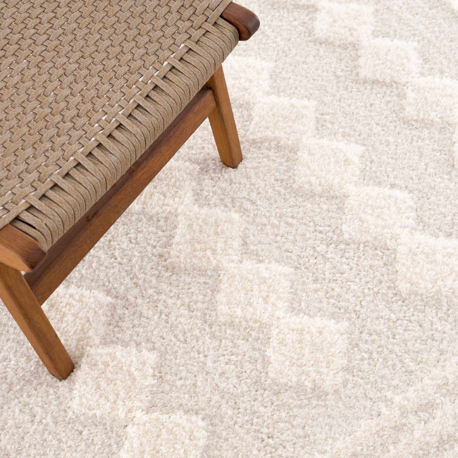 Hija Cream High-Low Area Rug - Clearance by Boutique Rugs