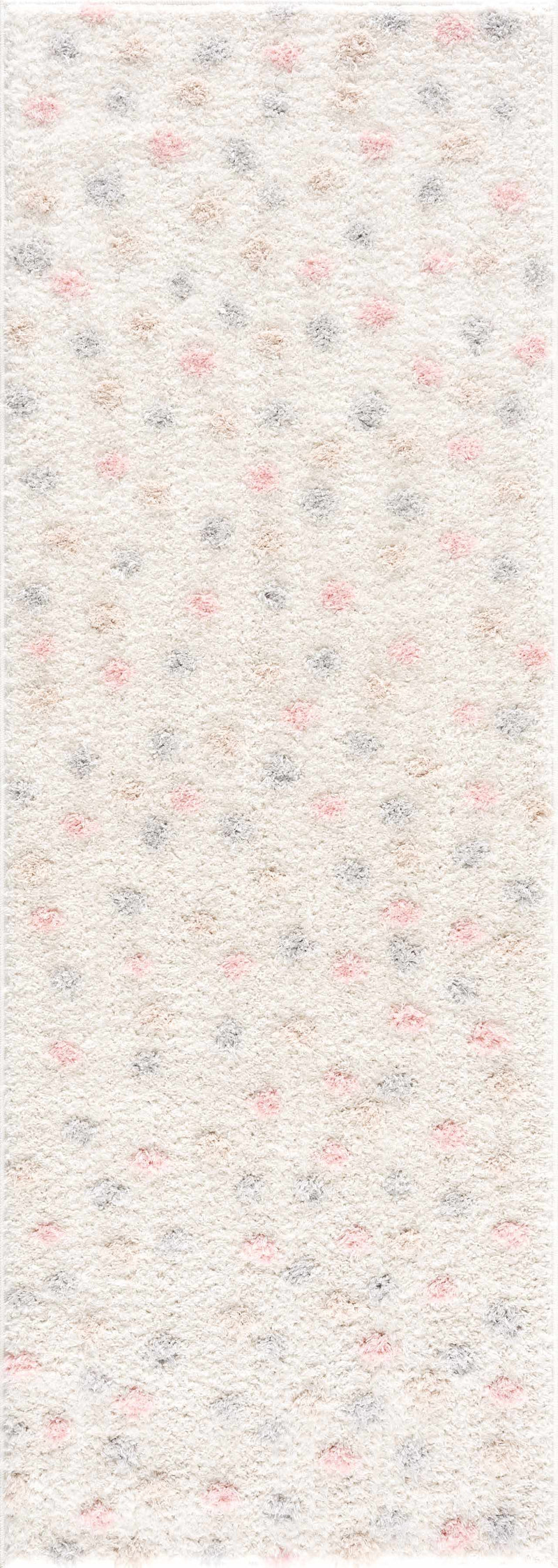 Cansu Pink & Cream Dotted Area Rug by Boutique Rugs