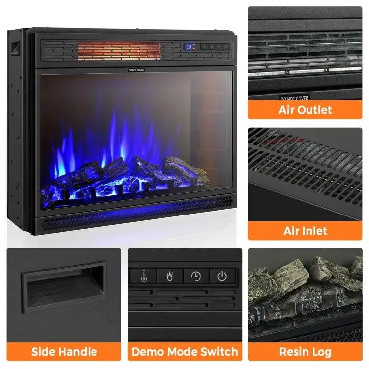25 inch 3 Flame Colors Recessed Electric Heater by HomePacific