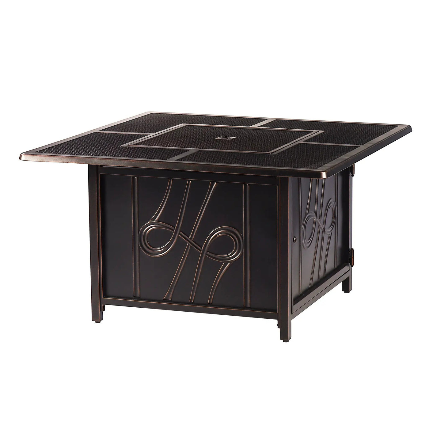 Aluminum 42-in Square Propane Fire Table with Beads, Covers and Lid by Sharicks