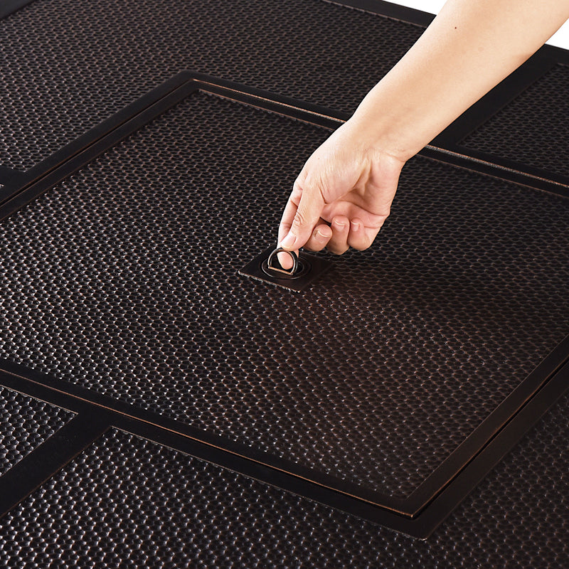 Aluminum 42-in Square Propane Fire Table with Beads, Covers and Lid by Sharicks