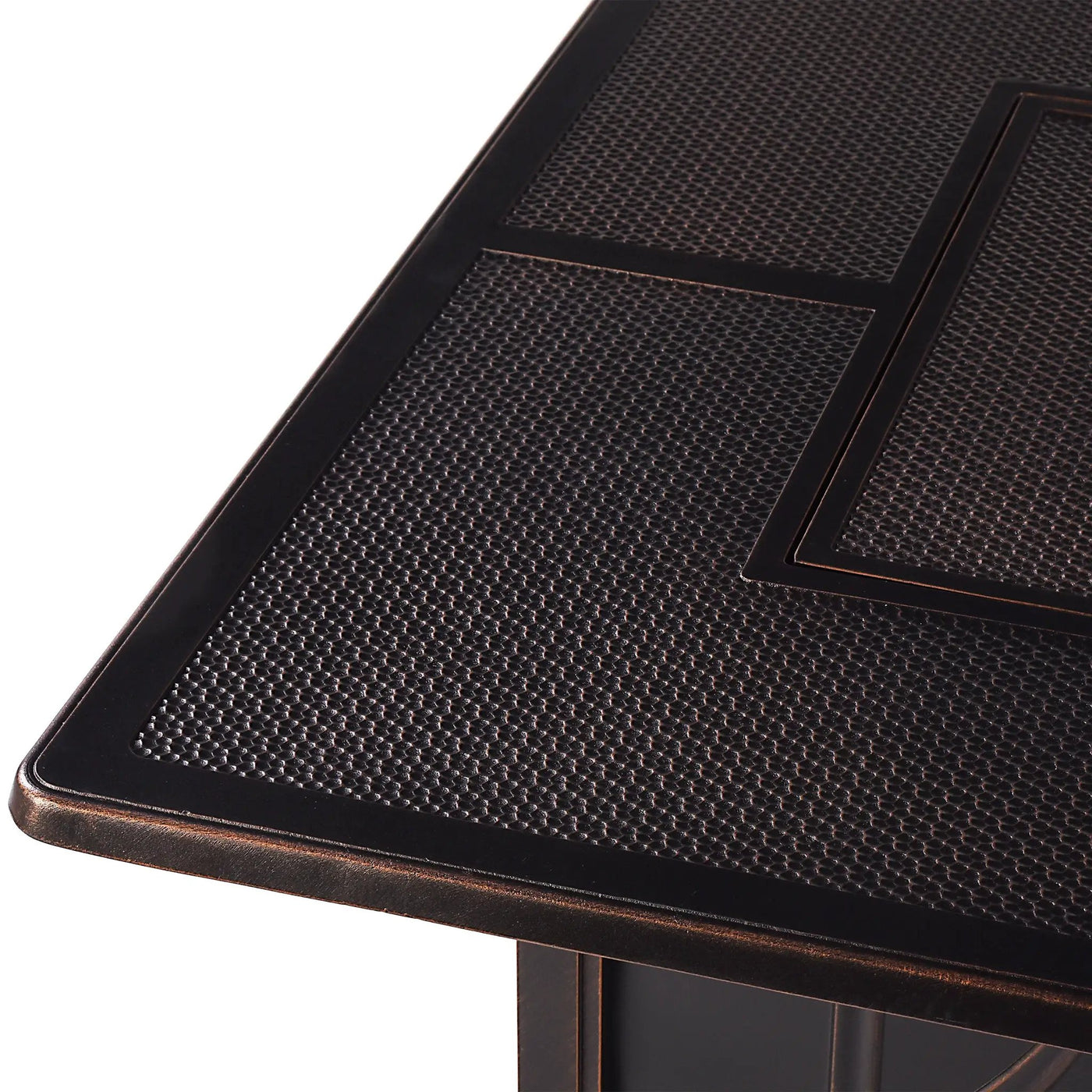 Aluminum 42-in Square Propane Fire Table with Beads, Covers and Lid by Sharicks