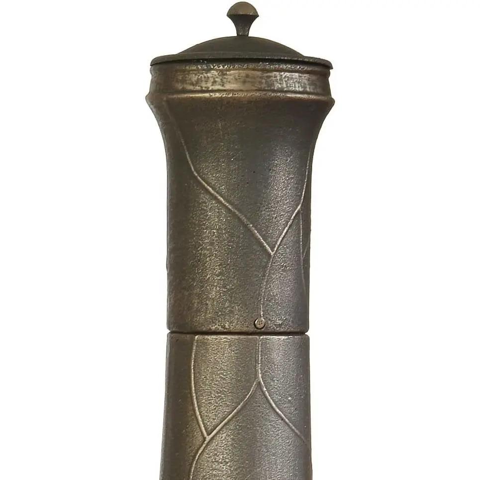 Rustic Outdoor Steel Cast Iron Chimenea Wood Fire Pit by HomePacific