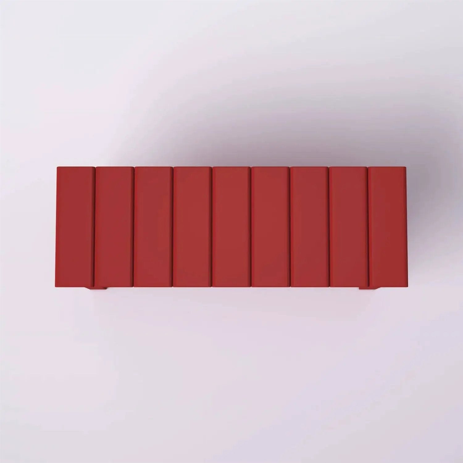 Red Wooden 2-Shelf Shoe Rack Storage Bench for Entryway or Closet by HomePacific