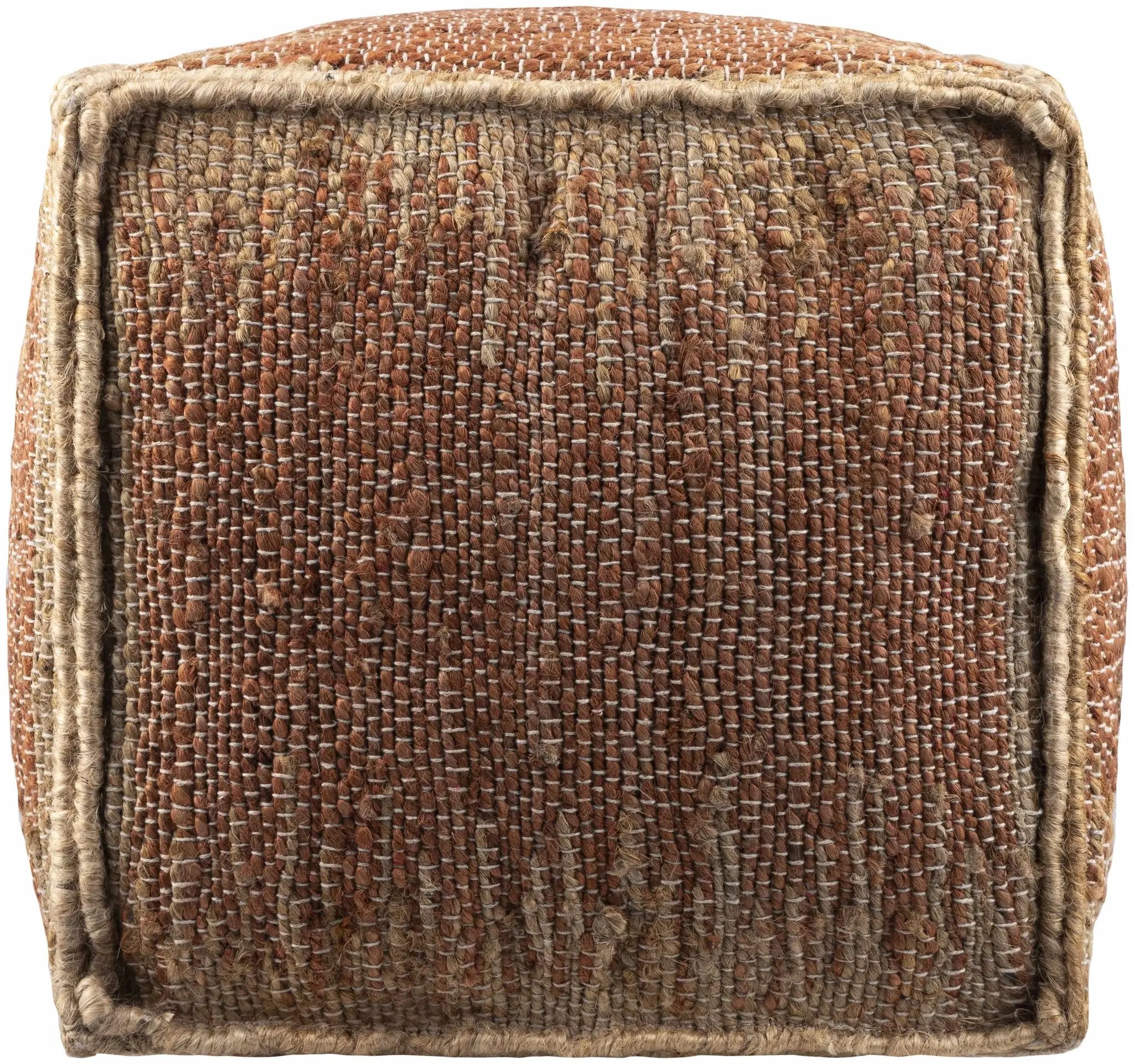 Rhuddlan Jute Rust Pouf by Boutique Rugs