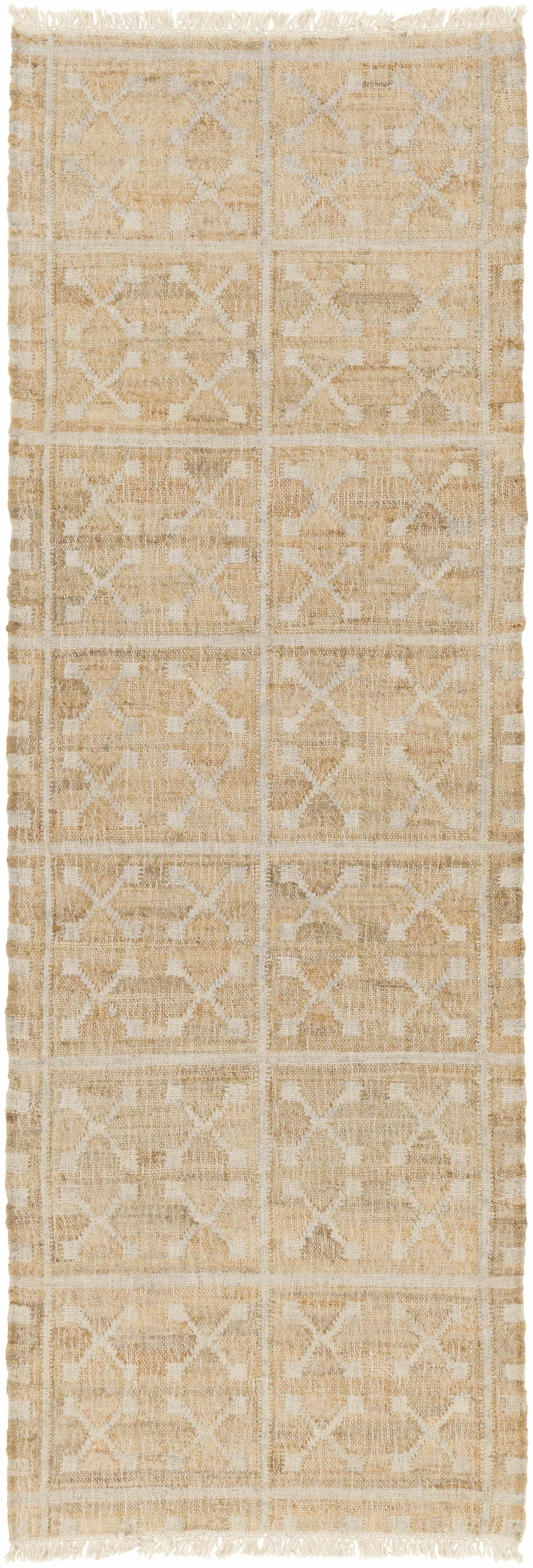 Rice Handcrafted Fringed Jute Carpet by Boutique Rugs