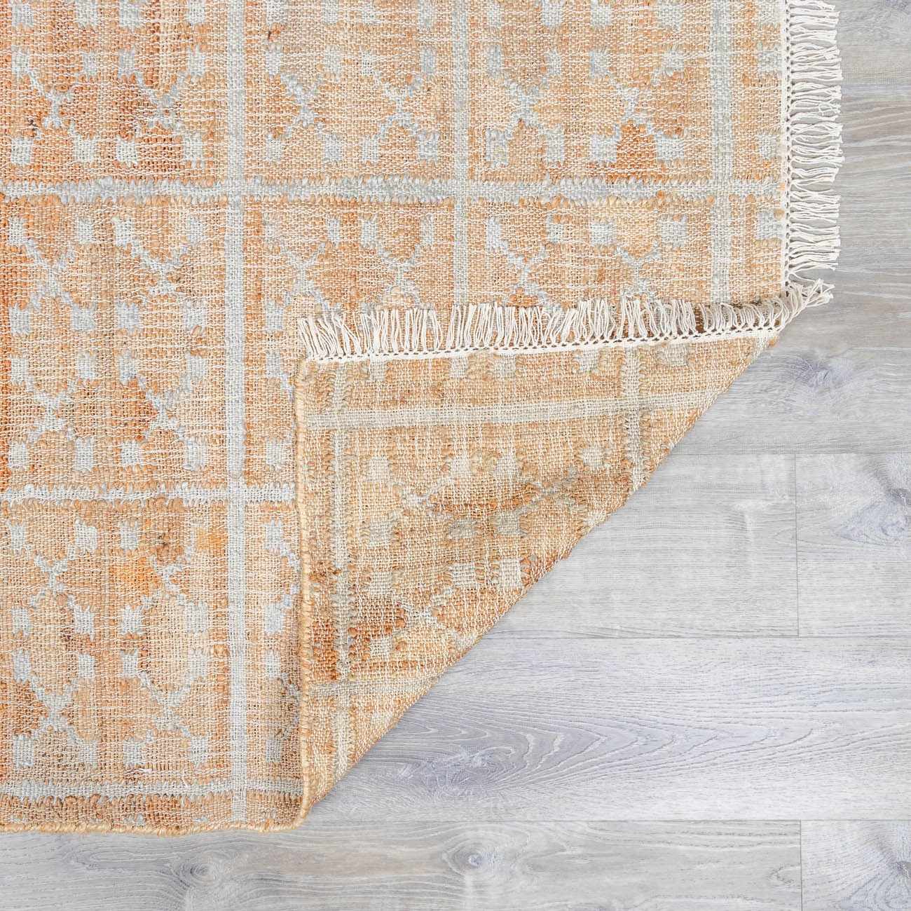 Rice Handcrafted Fringed Jute Carpet by Boutique Rugs