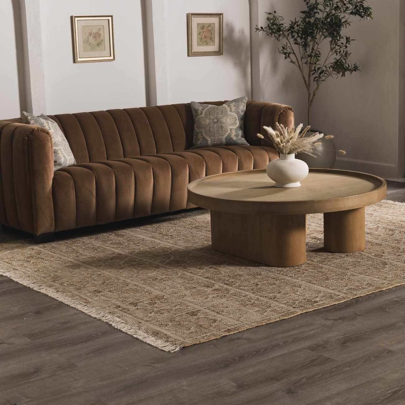 Rice Handcrafted Fringed Jute Carpet by Boutique Rugs
