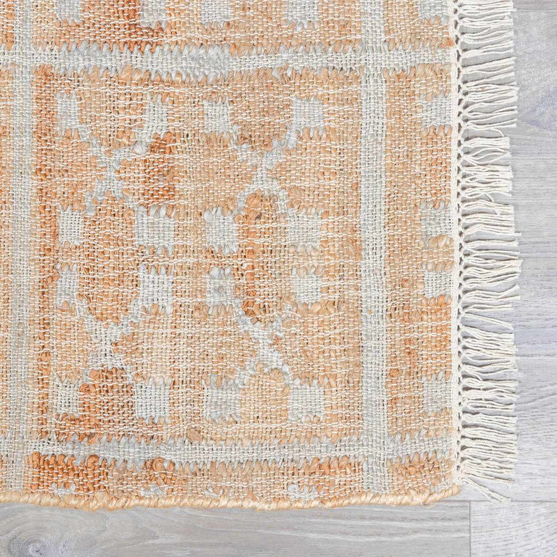 Rice Handcrafted Fringed Jute Carpet by Boutique Rugs