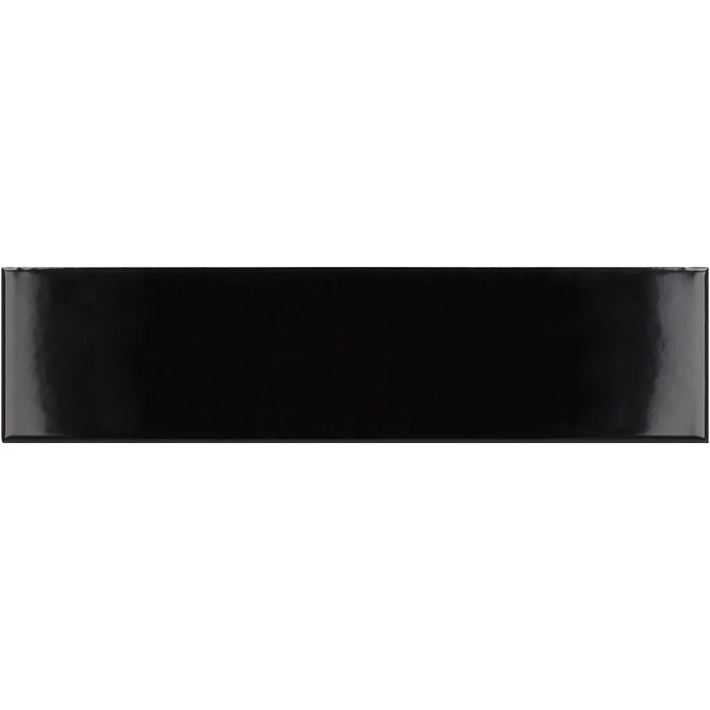 Black 2x8 Glossy Ceramic Subway Tile (60 pack, 6.48 sq ft/case) by Apollo Tile