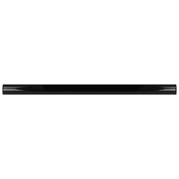 Black 0.5x8 Glossy Ceramic Pencil Tile Trim (10 pack, 0.3 sq ft/case)