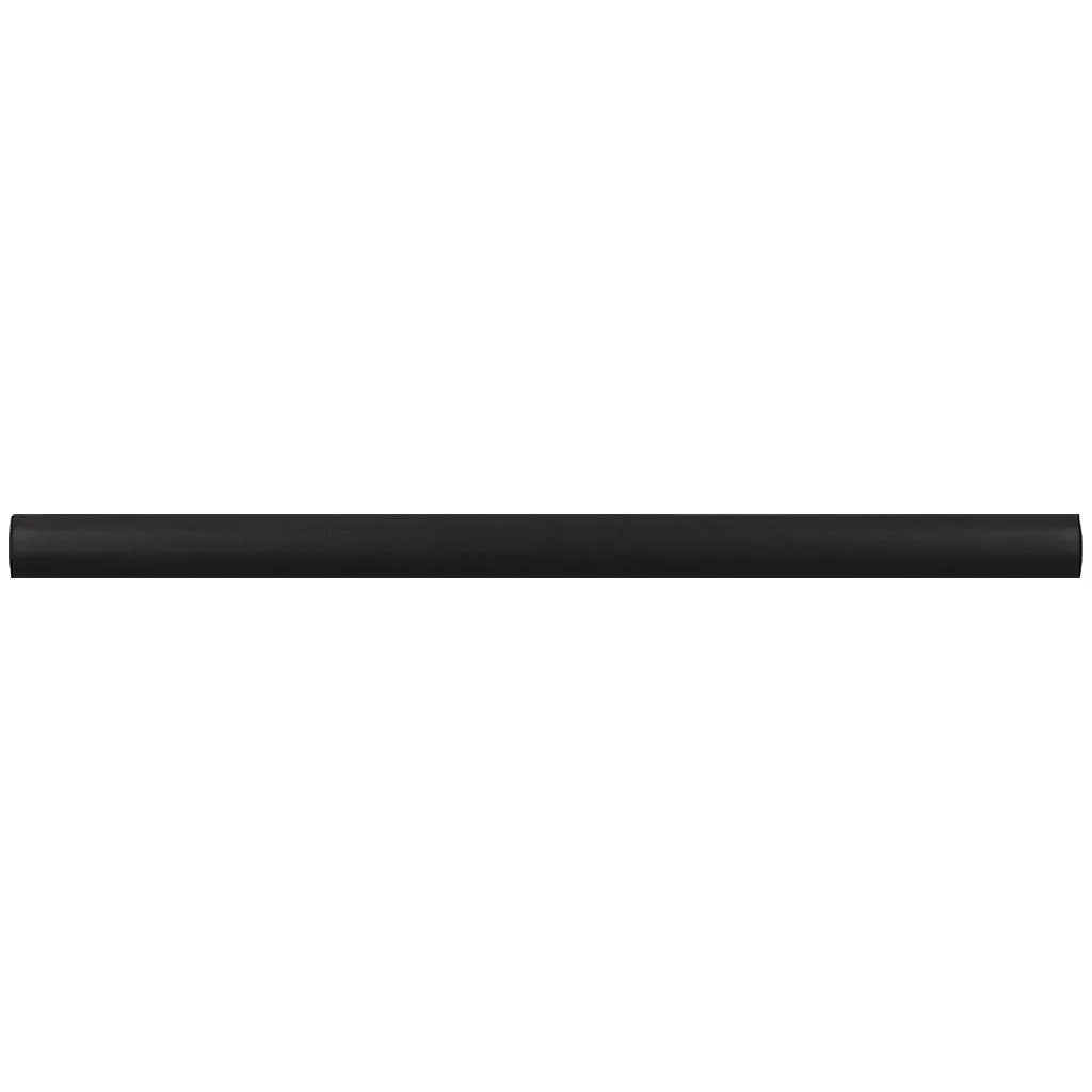 Black 0.5x8 Matte Ceramic Pencil Tile Trim (10 pack, 0.3 sq ft/case) by Apollo Tile