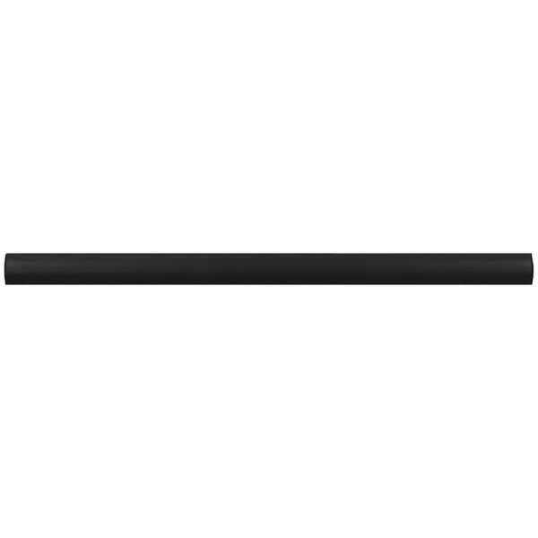 Black 0.5x8 Matte Ceramic Pencil Tile Trim (10 pack, 0.3 sq ft/case)
