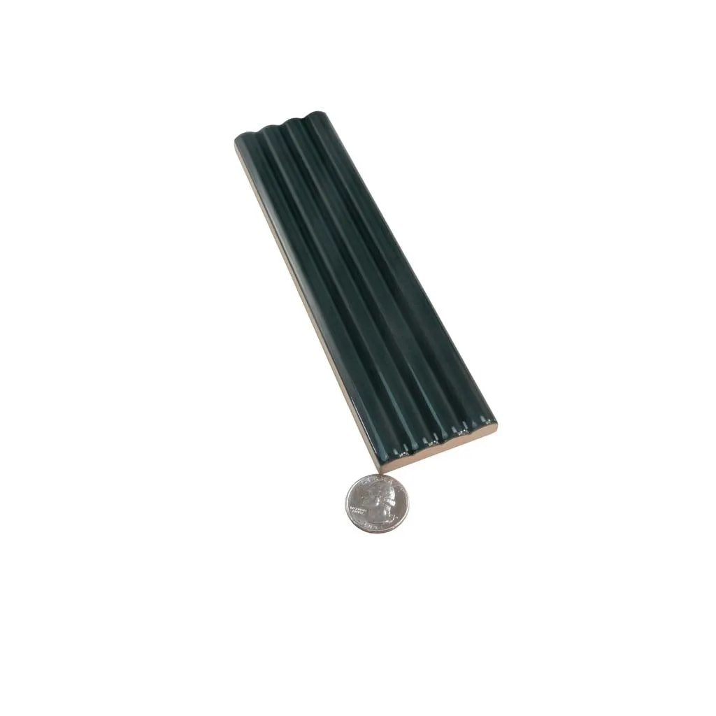 Green 2x8 Glossy Ceramic Subway Deco Tile (38 pack, 4.09 sq ft/case) by Apollo Tile