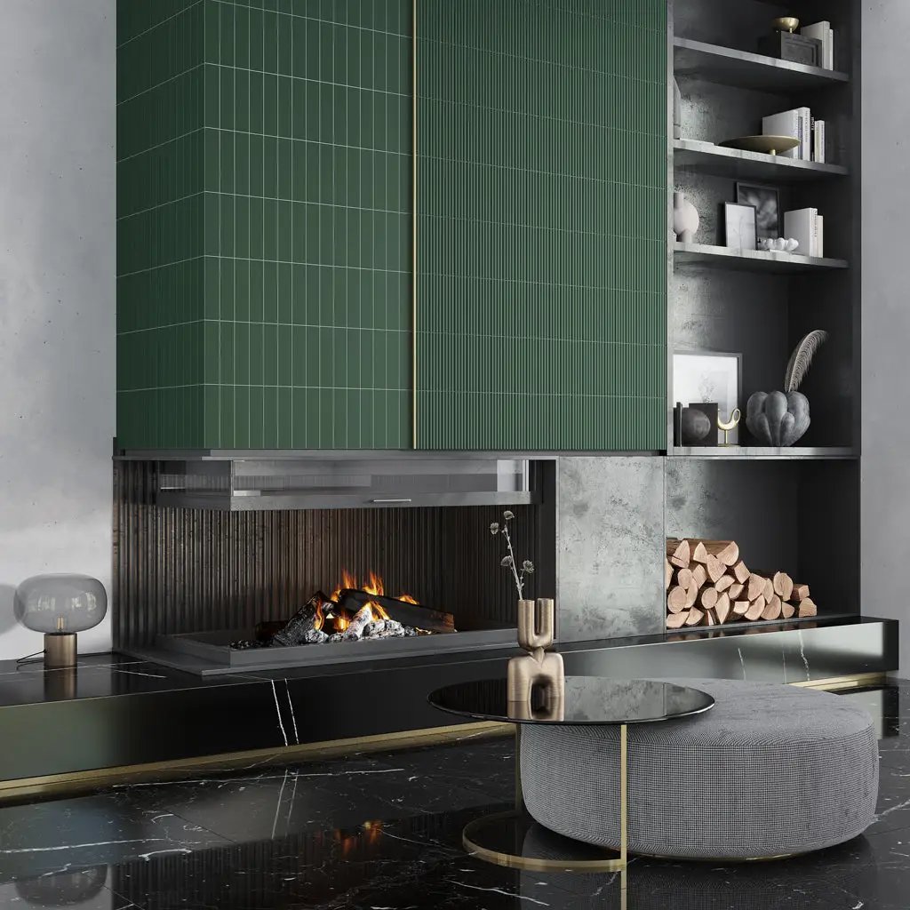 Green 2x8 Matte Ceramic Subway Tile (60 pack, 6.48 sq ft/case) by Apollo Tile