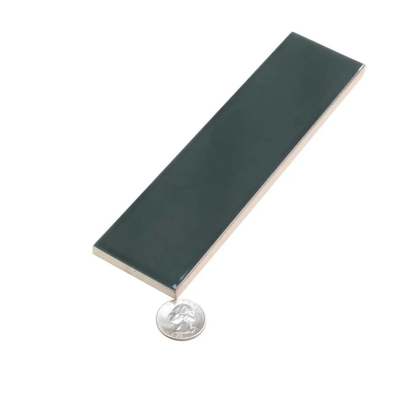 Green 2x8 Glossy Ceramic Subway Tile (60 pack, 6.48 sq ft/case) by Apollo Tile