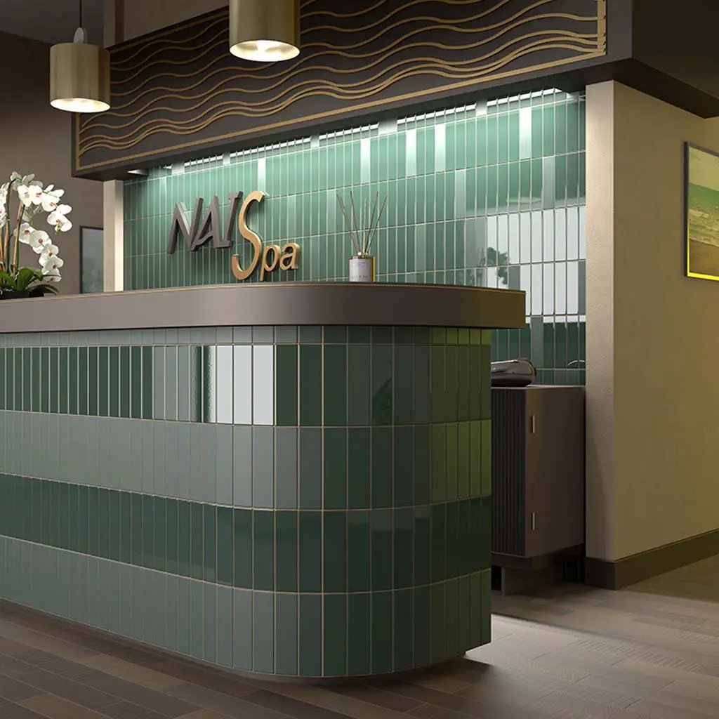 Green 2x8 Matte Ceramic Subway Tile (60 pack, 6.48 sq ft/case) by Apollo Tile