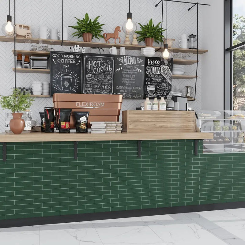 Green 2x8 Matte Ceramic Subway Tile (60 pack, 6.48 sq ft/case) by Apollo Tile