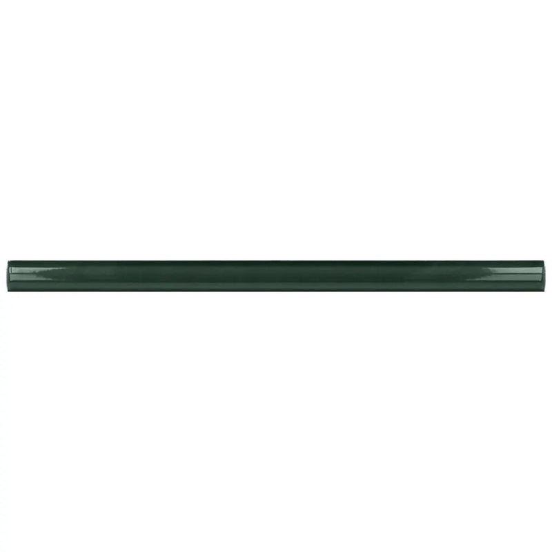 Green 0.5x8 Glossy Ceramic Pencil Tile Trim (10 pack, 0.3 sq ft/case) by Apollo Tile