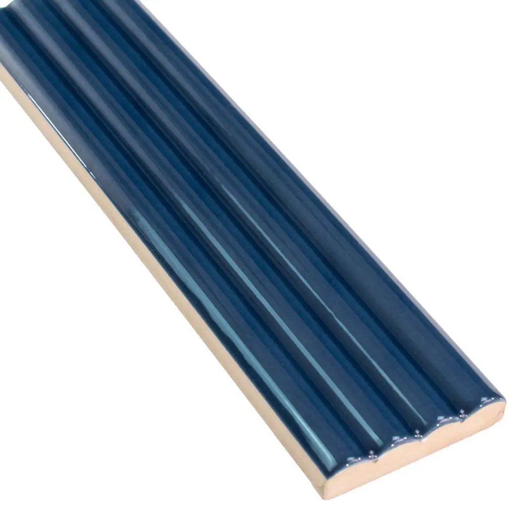 Blue 2x8 Glossy Ceramic Subway Deco Tile (38 pack, 4.09 sq ft/case) by Apollo Tile