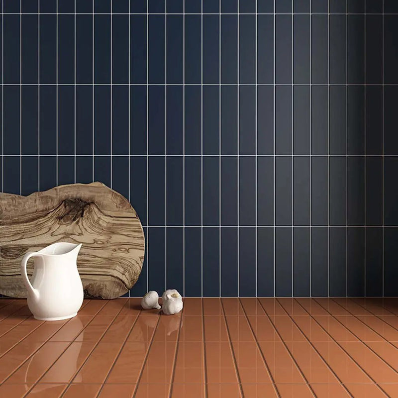 Blue 2x8 Matte Ceramic Subway Tile (60 pack, 6.48 sq ft/case) by Apollo Tile
