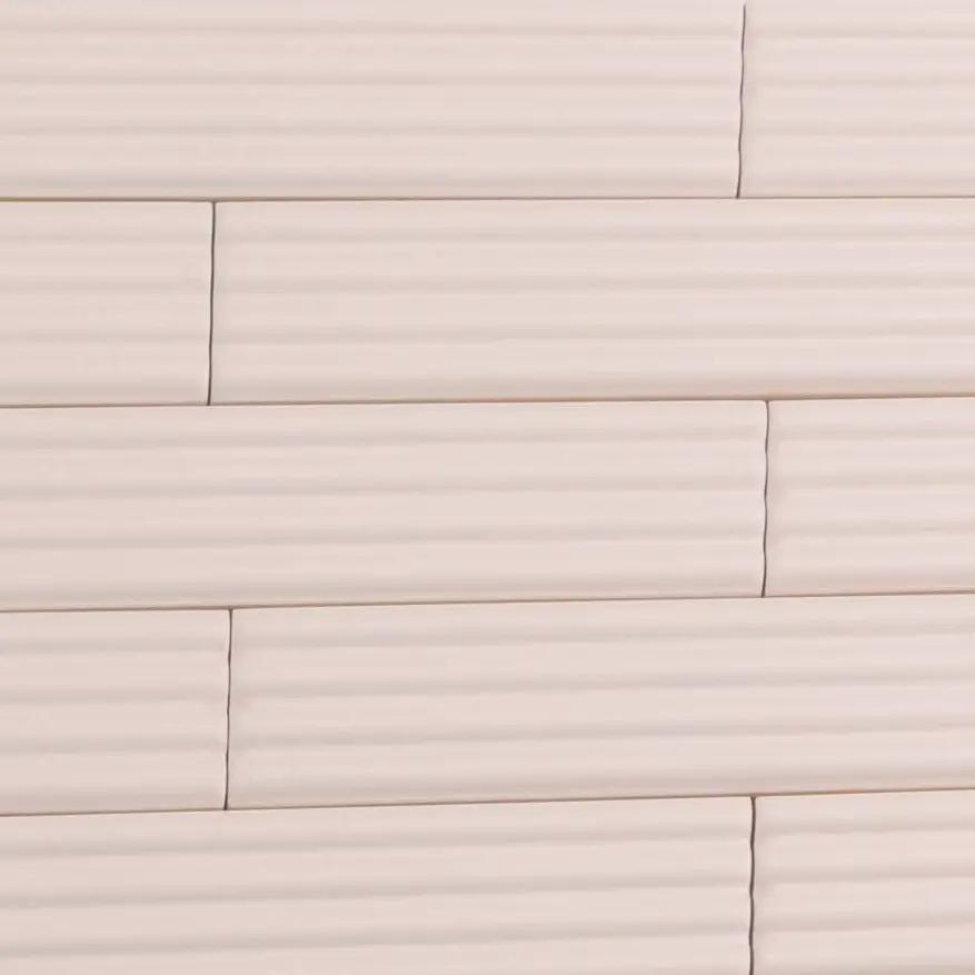 Pink 2x8 Matte Ceramic Subway Deco Tile (42 pack, 4.54 sq ft/case) by Apollo Tile