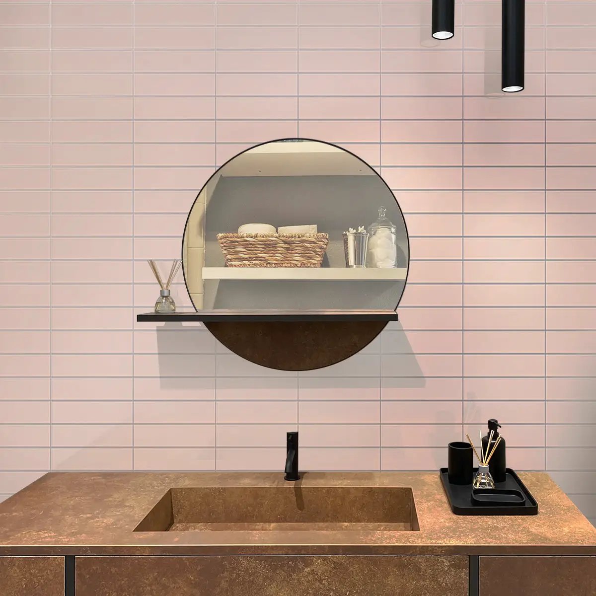 Pink 2x8 Glossy Ceramic Subway Tile (60 pack, 6.46 sq ft/case) by Apollo Tile