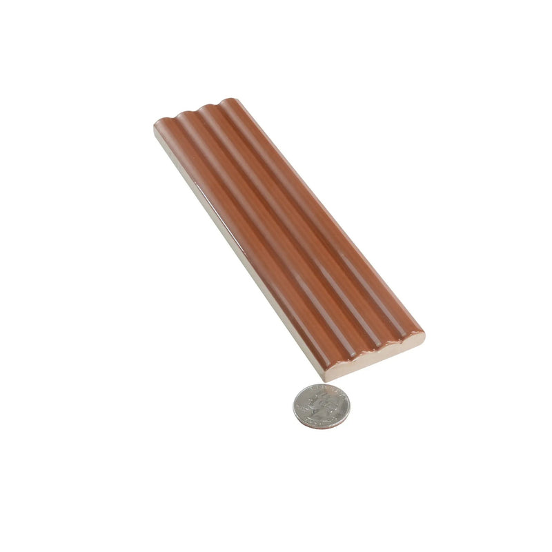 Red 2x8 Glossy Ceramic Subway Deco Tile (38 pack, 4.09 sq ft/case) by Apollo Tile