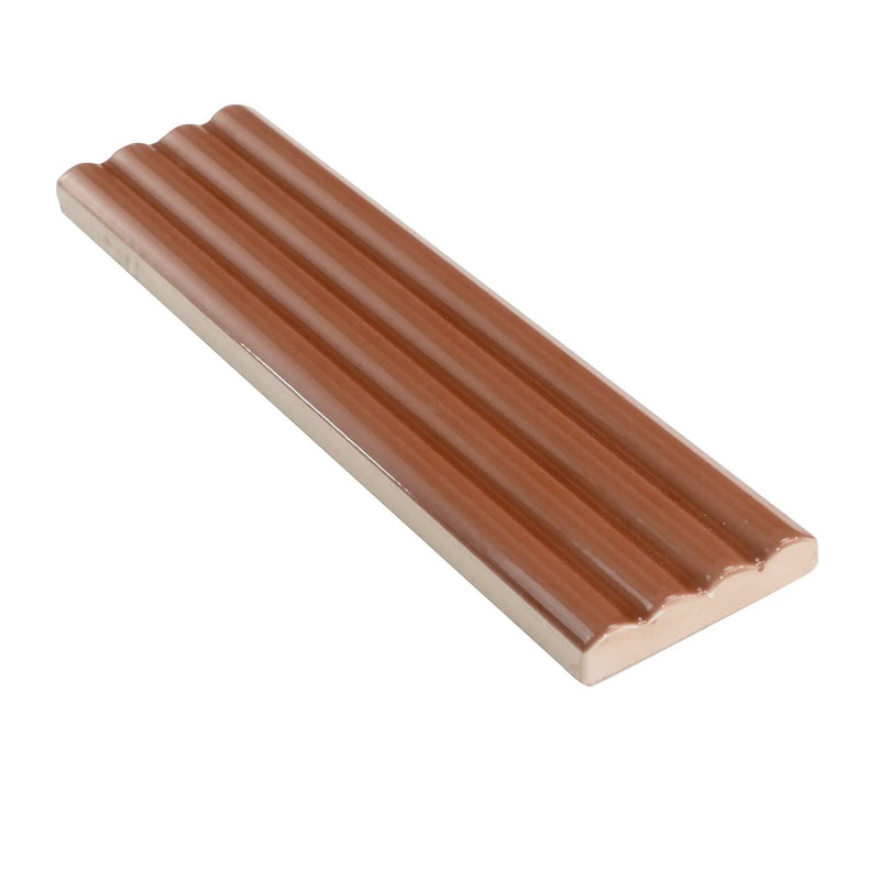 Red 2x8 Glossy Ceramic Subway Deco Tile (38 pack, 4.09 sq ft/case) by Apollo Tile
