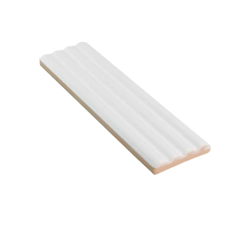 White 2x8 Matte Ceramic Subway Deco Tile (38 pack, 4.1 sq ft/case) by Apollo Tile