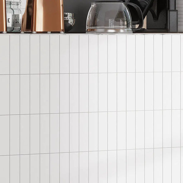 White 2x8 Matte Ceramic Subway Tile (60 pack, 6.46 sq ft/case)