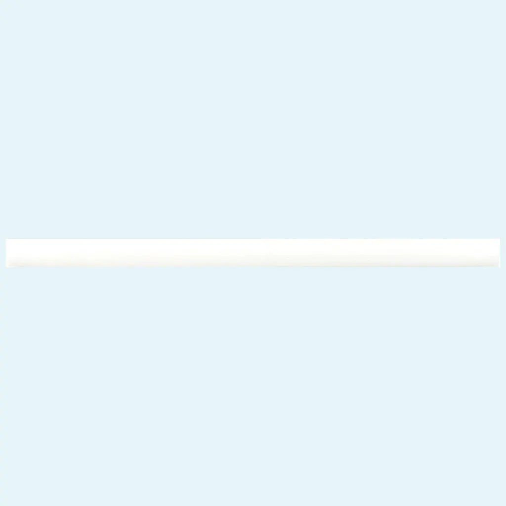 White 0.5x8 Glossy Ceramic Pencil Tile Trim (10 pack, 0.3 sq ft/case) by Apollo Tile