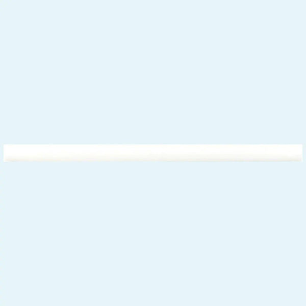 White 0.5x8 Glossy Ceramic Pencil Tile Trim (10 pack, 0.3 sq ft/case)