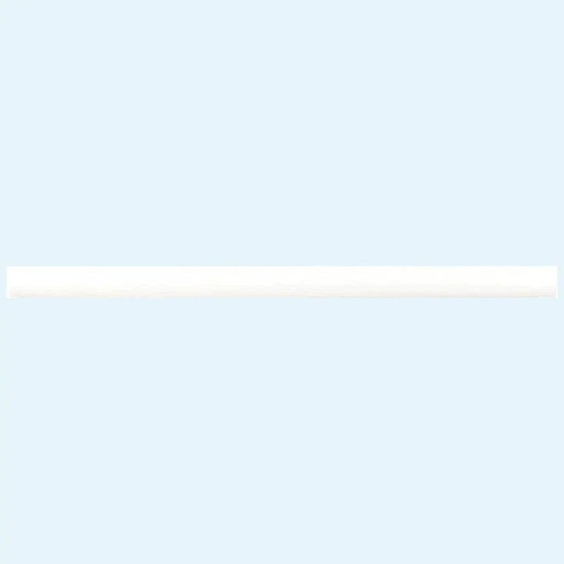 White 0.5x8 Glossy Ceramic Pencil Tile Trim (10 pack, 0.3 sq ft/case) by Apollo Tile