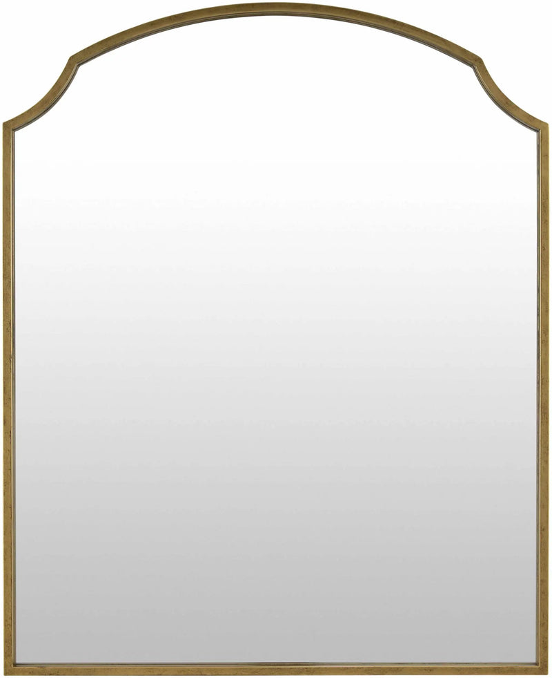 Catai Gold Mirror with Iron Base by Boutique Rugs