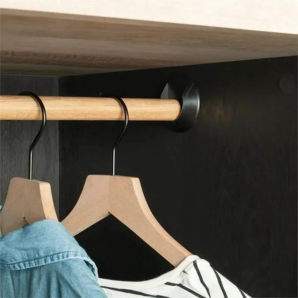 Bedroom Armoire Cabinet with Bottom Storage Drawer in Black Oak Wood Finish by HomePacific