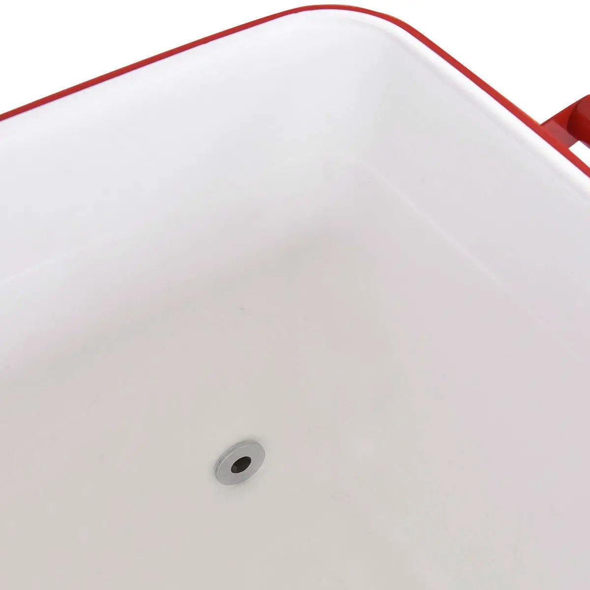 80 Quart Red Sturdy Rolling Steel Construction Cooler by HomePacific