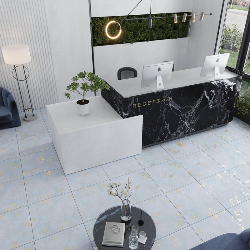 Light Blue 24x24 Natural Square Porcelain Large Format Tile (4 pack, 15.27 sq ft/case)
