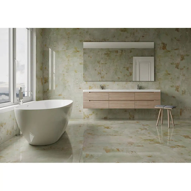 Moss Green 20x40 Natural Porcelain Large Format Tile (3 pack, 15.99 sq ft/case) by Apollo Tile