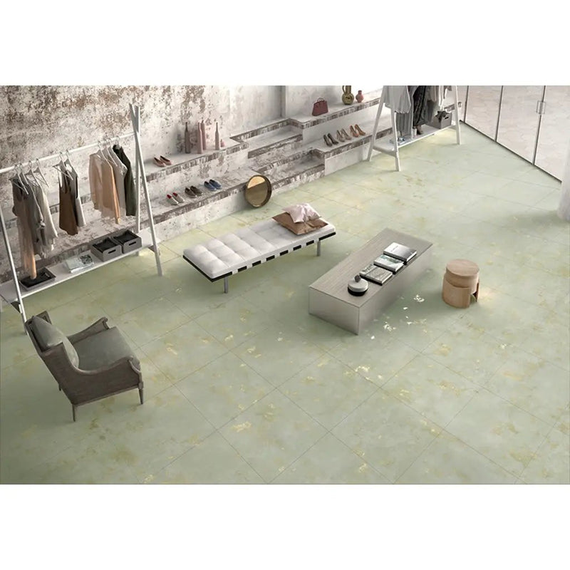 Moss Green 24x24 Natural Square Porcelain Large Format Tile (4 pack, 15.27 sq ft/case) by Apollo Tile