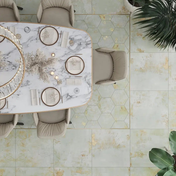Moss Green 24x24 Natural Square Porcelain Large Format Tile (4 pack, 15.27 sq ft/case)