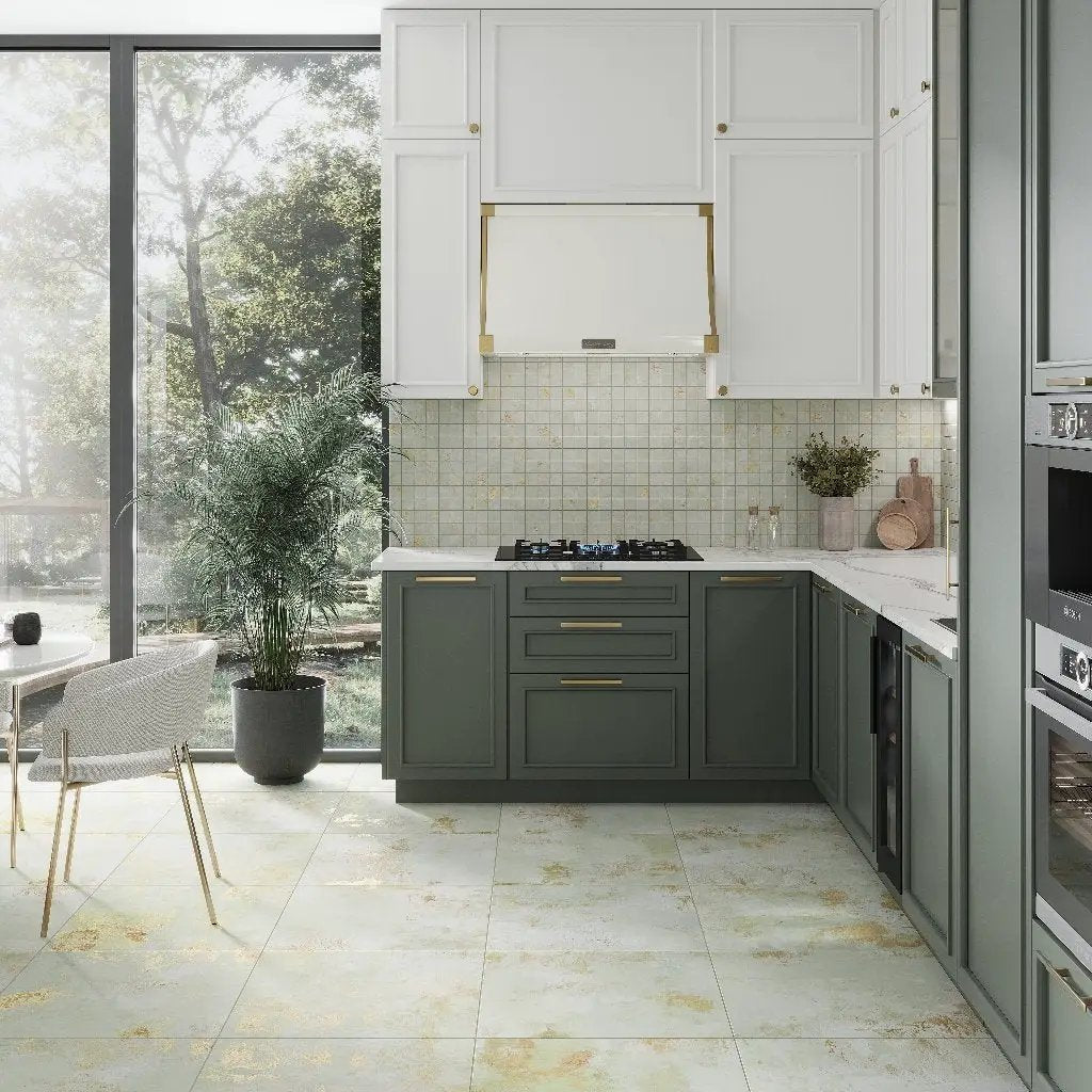 Moss Green 12x12 Natural Uniform Square Porcelain Mosaic Tile (8 pack, 7.62 sq ft/case) by Apollo Tile